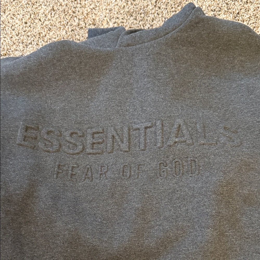 Fear of God Essentials Charcoal Heather Gray Hoodie